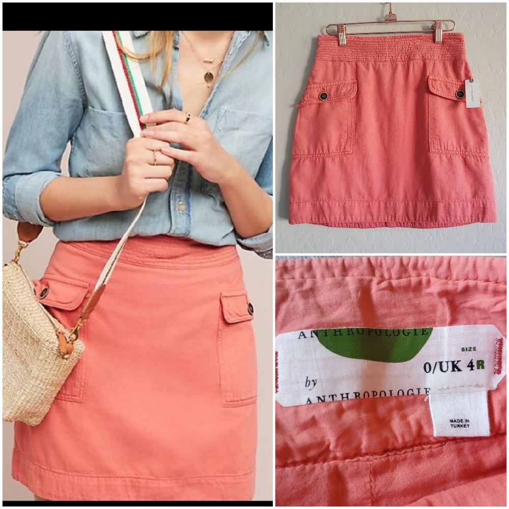 Anthropologie Utility Skirt Size 0